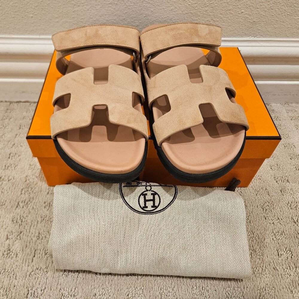 Hermes Chypre Sandals - Size 42 Nude